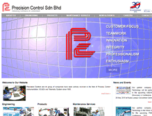 Tablet Screenshot of precisioncontrol.com.my